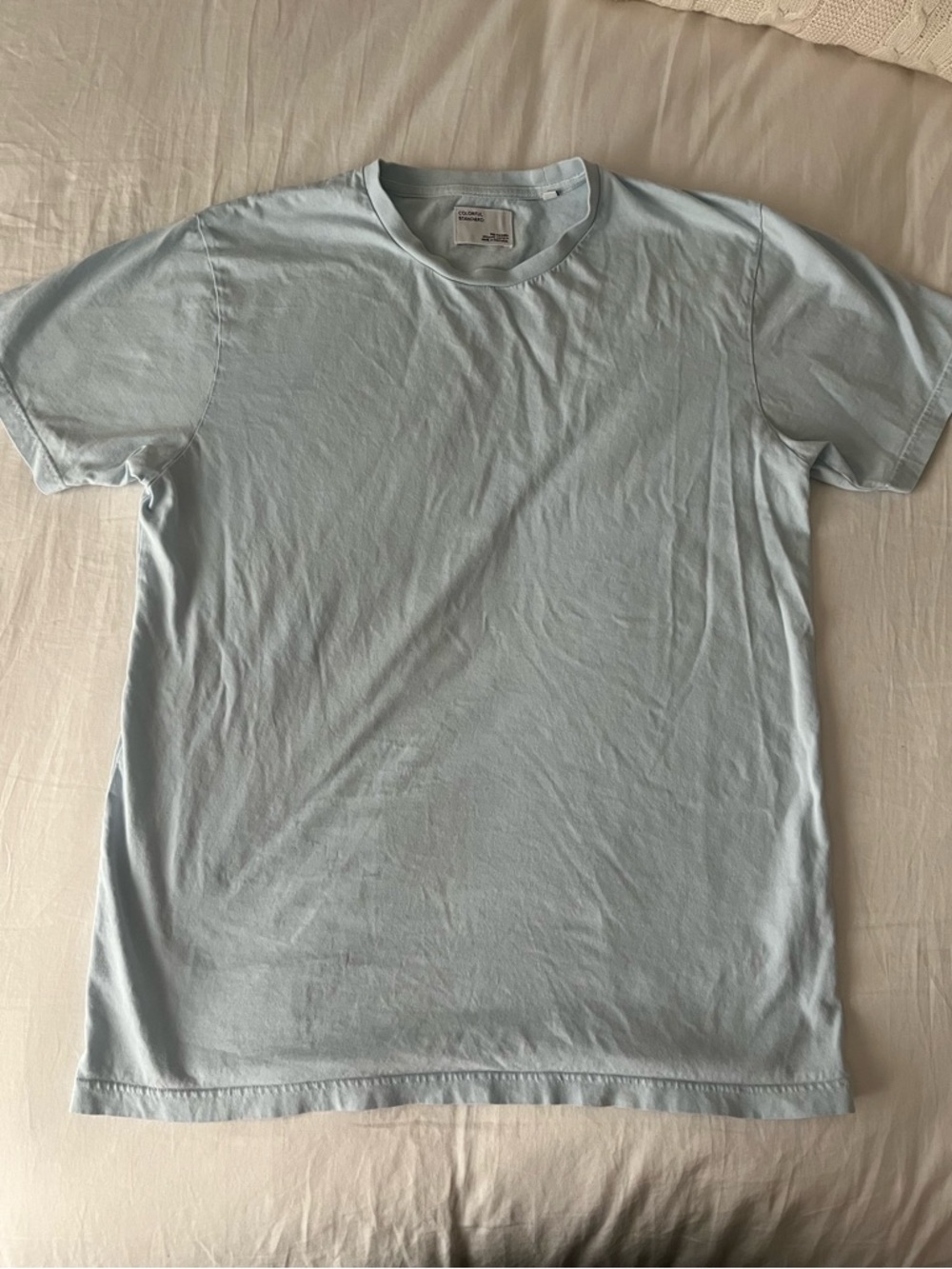 Colorful Standard Light Blue Cotton Crewneck Tee